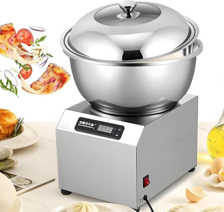 Professionele Kneedmachine Deegmixer Keukenmachine Bakken Brood Maken Dubbele Rotatie Technologie 5kg 8kg Capaciteit Zilver