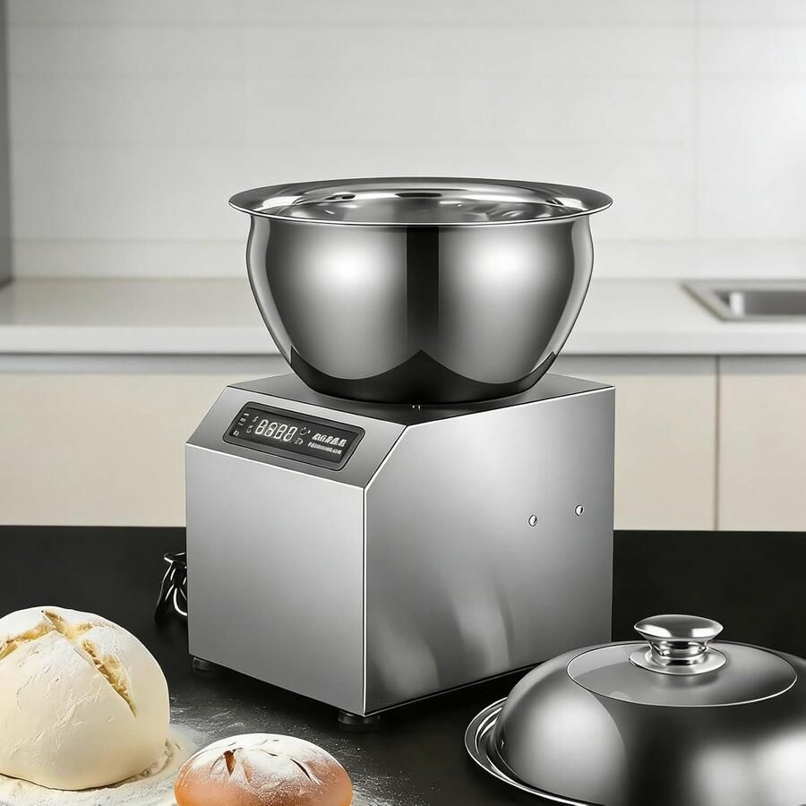 Professionele Kneedmachine Elektrische Mixer Bakken Thuis Grote Capaciteit 5kg 8kg Zilver