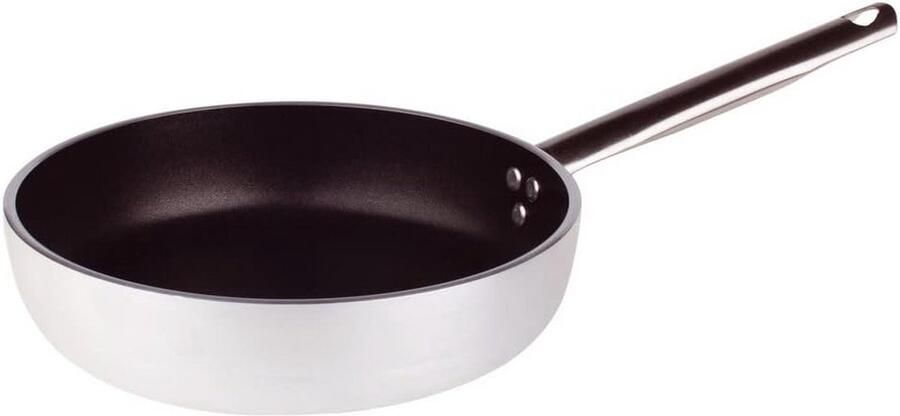 Professionele Koekenpan Aluminium Pan Snel Garen Antiaanbaklaag 28 cm Diameter Zilver