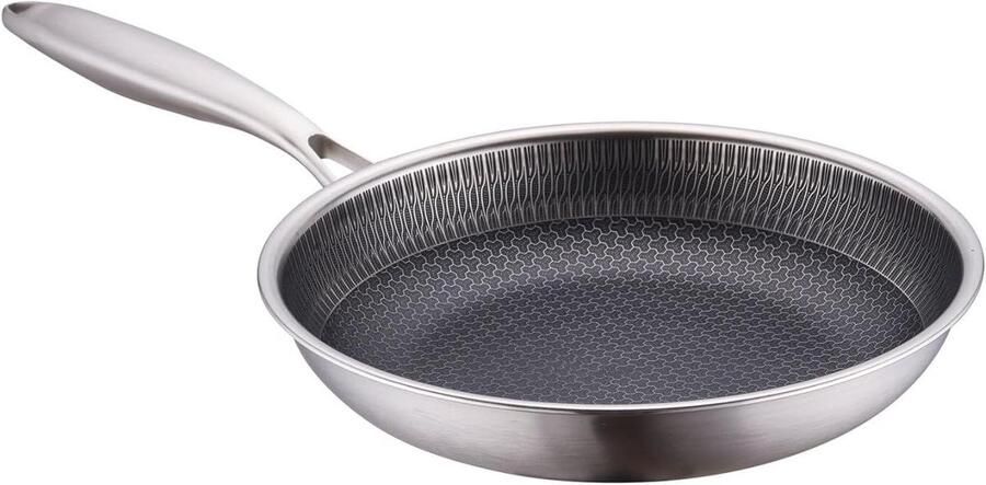 Professionele Koekenpan Antiaanbakpan Duurzaam Gezond Koken Krasbestendig Honingraat 28 cm Diameter Aluminium