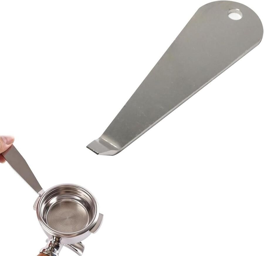 Professionele Koffiefilterhouder en Verwijderaar voor Espresso Machine Onderhoud RVS Koffiefilter Koffieaccessoires Duurzaam Gereedschap