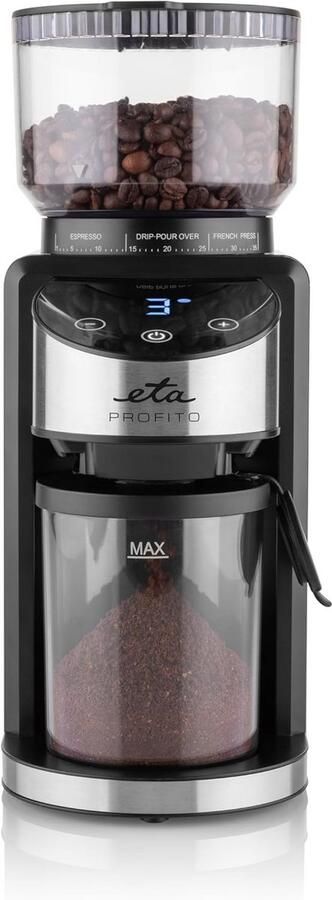 Professionele Koffiemolen met Conische Maalstenen 200W Instelbaar van Fijn tot Grof