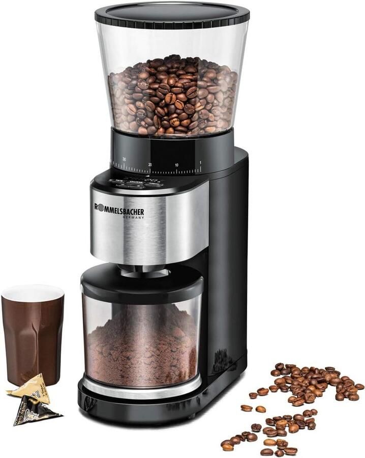 Professionele Koffiemolen met Geïntegreerde Weegschaal en 39 Maalgraadstanden