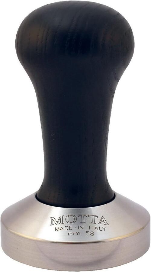 Professionele Koffiestamper RVS Convex 58mm met Houten Handvat