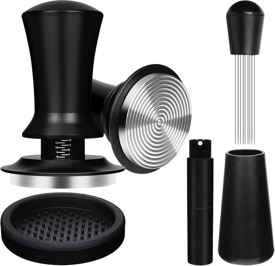 Professionele Koffietamper Set 51mm met Drukregeling Compleet Espresso Barista Gereedschap