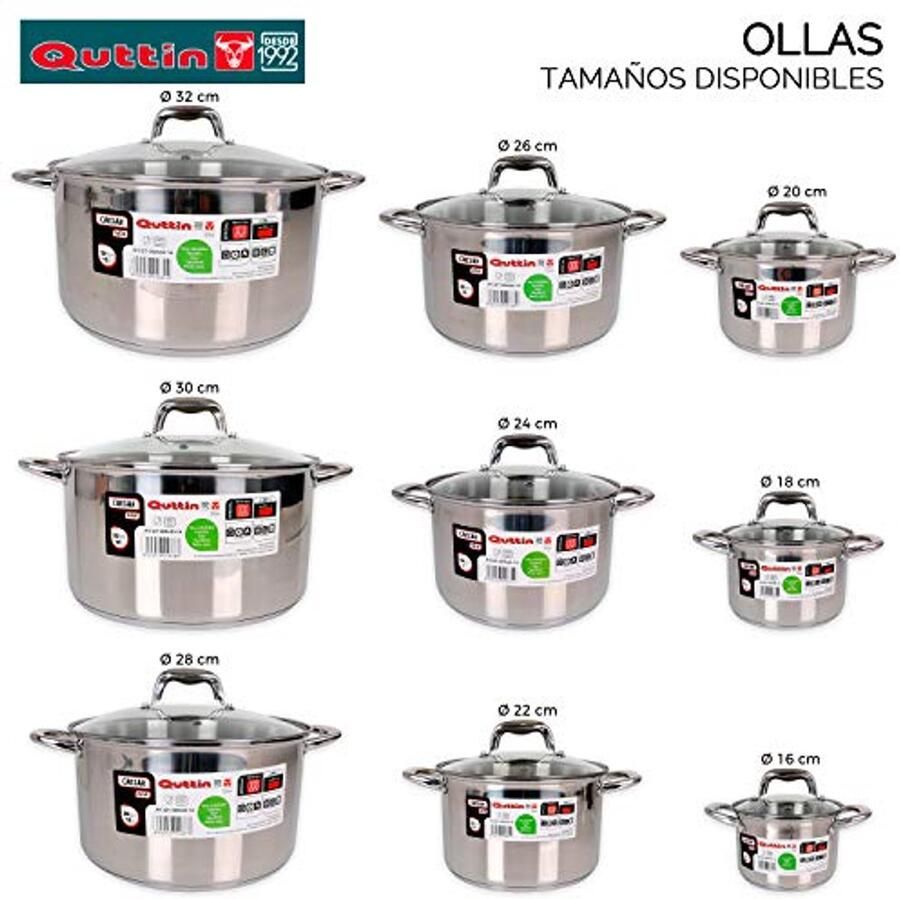 Professionele kookpan 16 cm voor inductie en oven met glazen deksel en anti-aanbaklaag