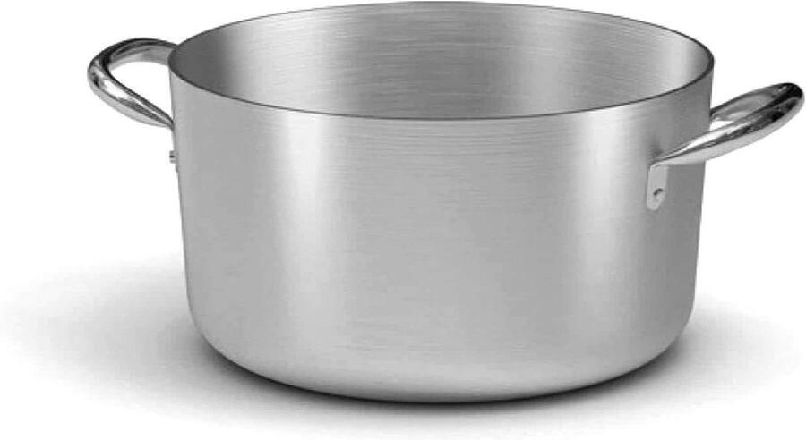 Professionele Kookpan Aluminium Pan Koken voor Groot Gebruik Zeer Goede Warmtegeleiding 36 cm Grijs