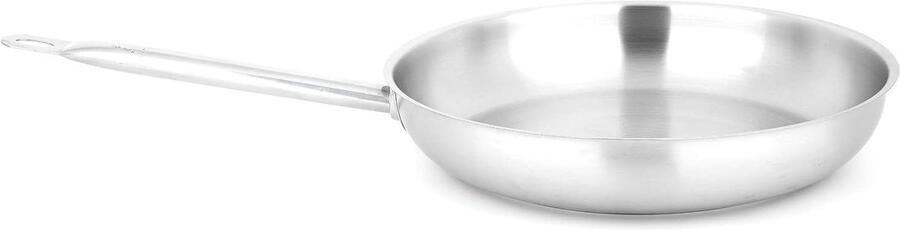 Professionele Pan Diepe Kookpan Veelzijdig Koken Roestvrij Staal 28 cm Zilverkleurig
