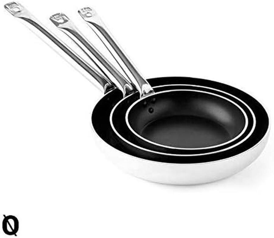 Professionele pan Koekenpan aluminium Koken op inductie Pro-inductie bodem 32 cm Zwart