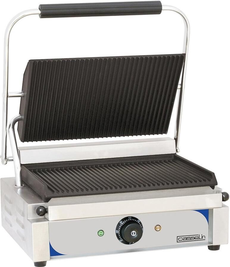 Professionele Panini Grill met Gegroefde Platen 2200W