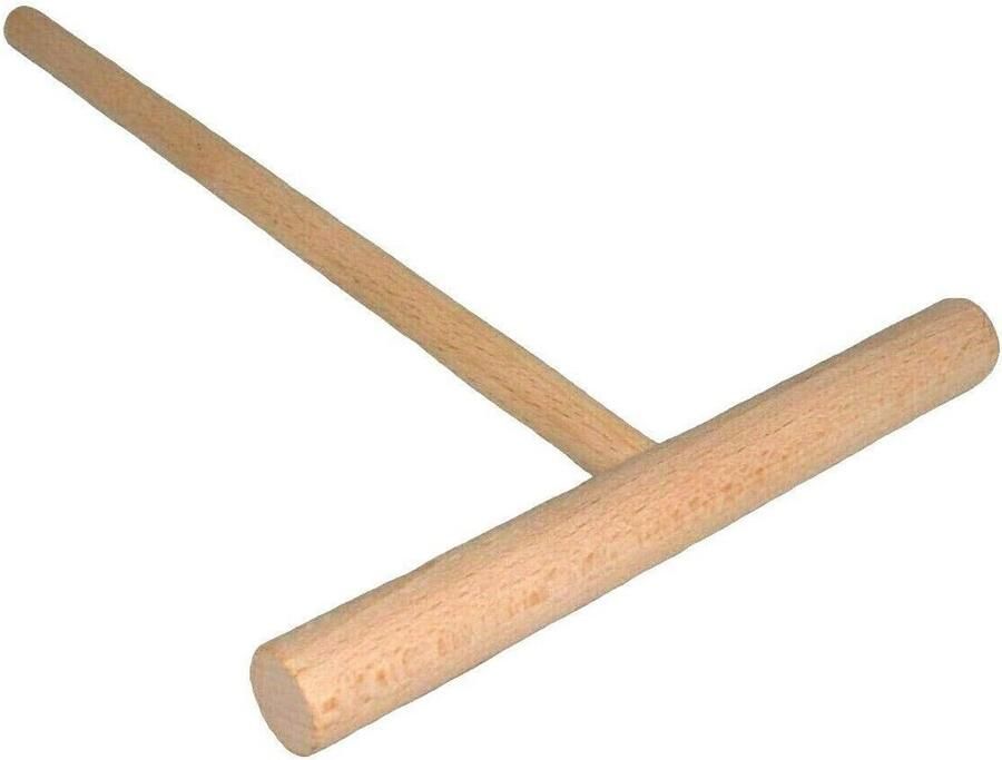 Professionele Pannenkoek Beslagspreider Hout T-stok voor Perfecte Crêpes en Pannenkoeken