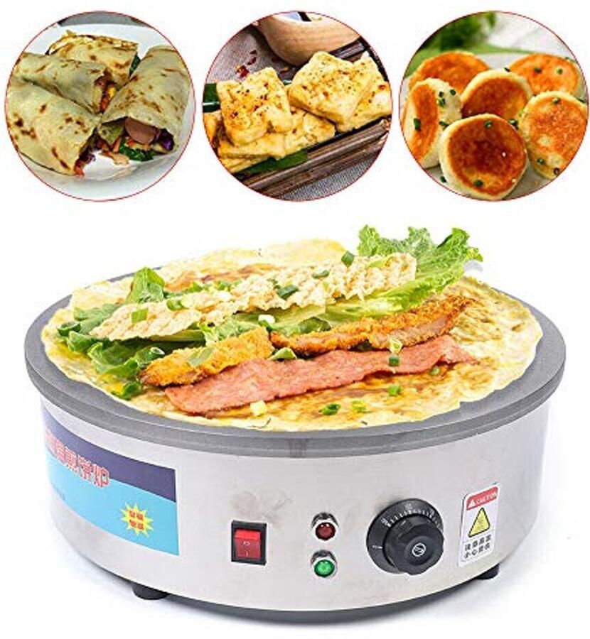 Professionele Pannenkoekenmaker 2800W Crêpes Plaat met 45cm Diameter