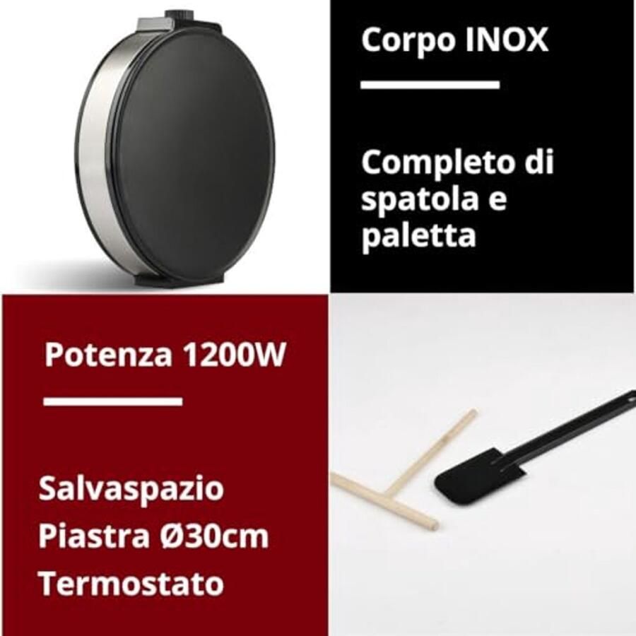 Professionele Pannenkoekenpan met Antiaanbaklaag en Temperatuurregeling 30 cm - Foto 2