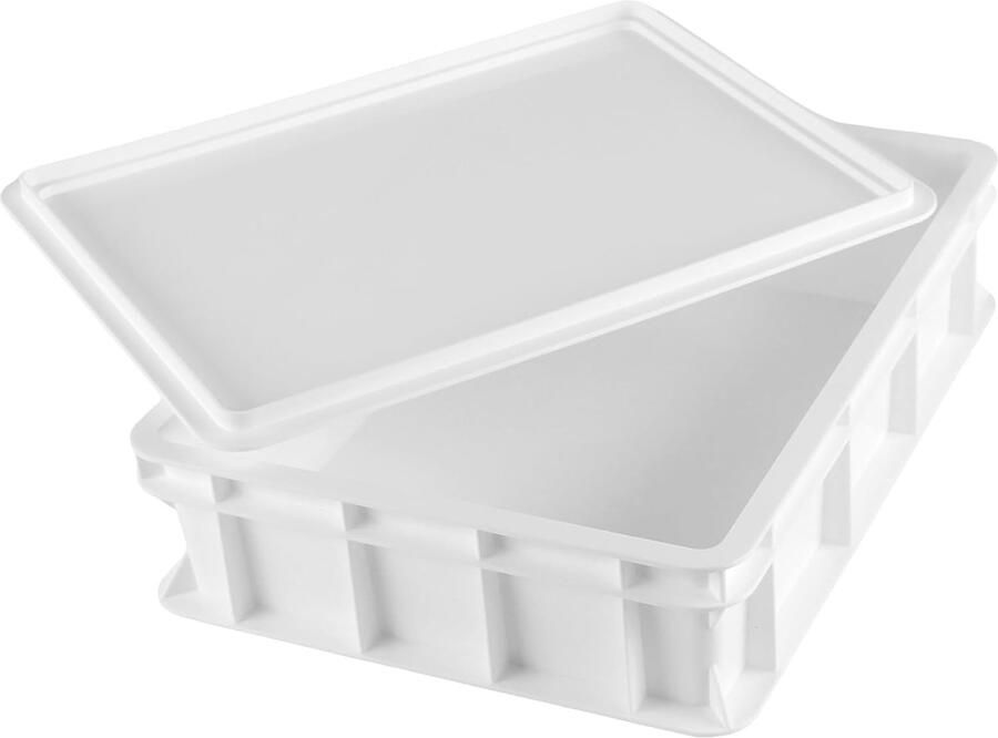 Professionele Pizza- en Brooddeeg Proefcontainer met Deksel 40 x 30 x 10 cm Gemakkelijk Schoon te Maken Grote Capaciteit Ideaal voor Thuis en Commercieel Bakken