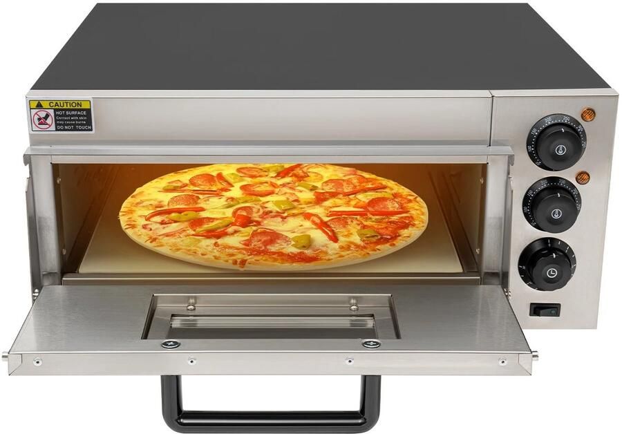 Professionele Pizzaoven – 20L Elektrische Pizza Oven – 2000W – 350°C – Snelle & Gelijkmatige Verwarming