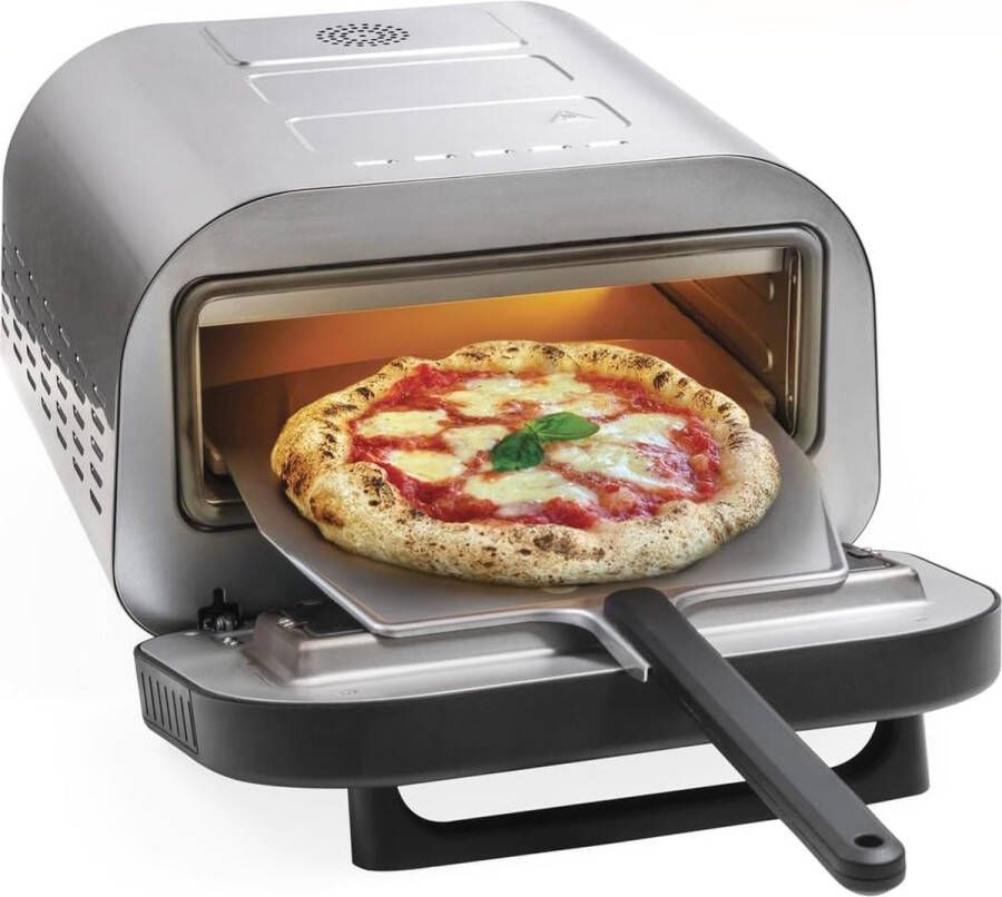 Professionele Pizzaoven met Afneembare Vuurvaste Steen 32 cm 1700 W Bakt in 2 Minuten