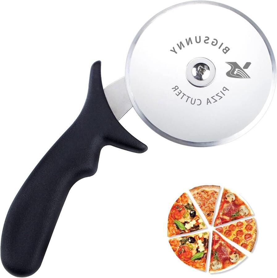 Professionele Pizzasnijder van RVS Super Scherp en Vaatwasserbestendig Ideaal voor Perfecte Pizzastukken
