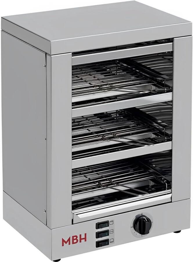 Professionele RVS Broodrooster voor Horeca 3 Niveaus Hoge Capaciteit