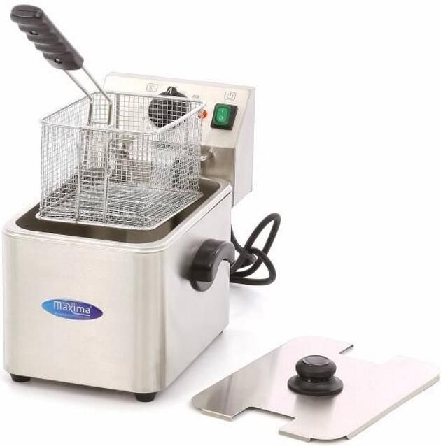 Professionele RVS Frituurpan 4 Liter met 1 Mand Geschikt voor Horeca en Intensief Gebruik