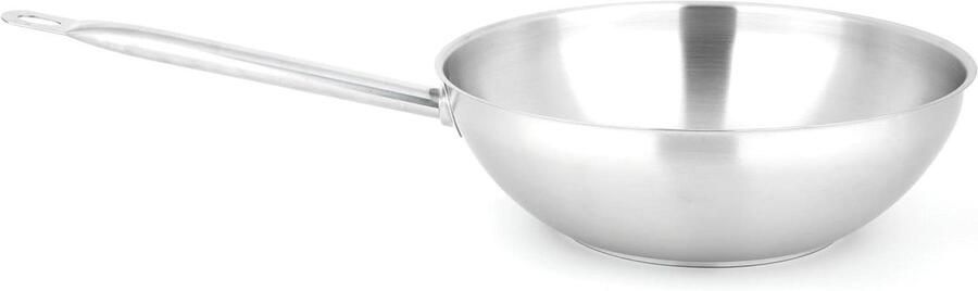 Professionele Sauteuse Kookpan Steelpan Professioneel Koken Ovenbestendig 240°C 1.8 Liter Zilver
