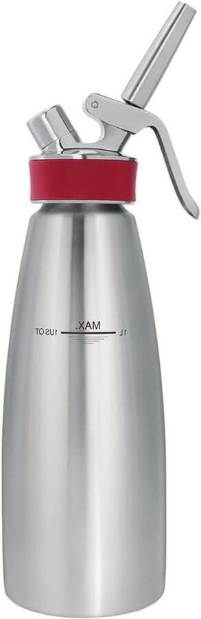 Professionele Sifon Slagroomspuit Espuma Maker Culinaire Bereidingen Roestvrij Staal 1 liter Zilver