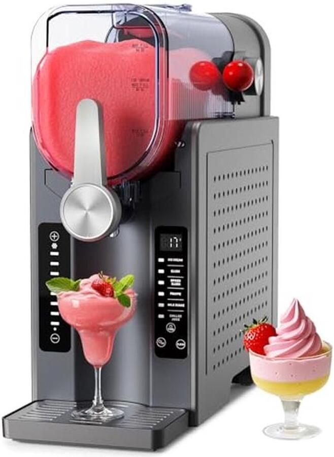Professionele slushiemaker voor thuis met led-display en 6 programma's