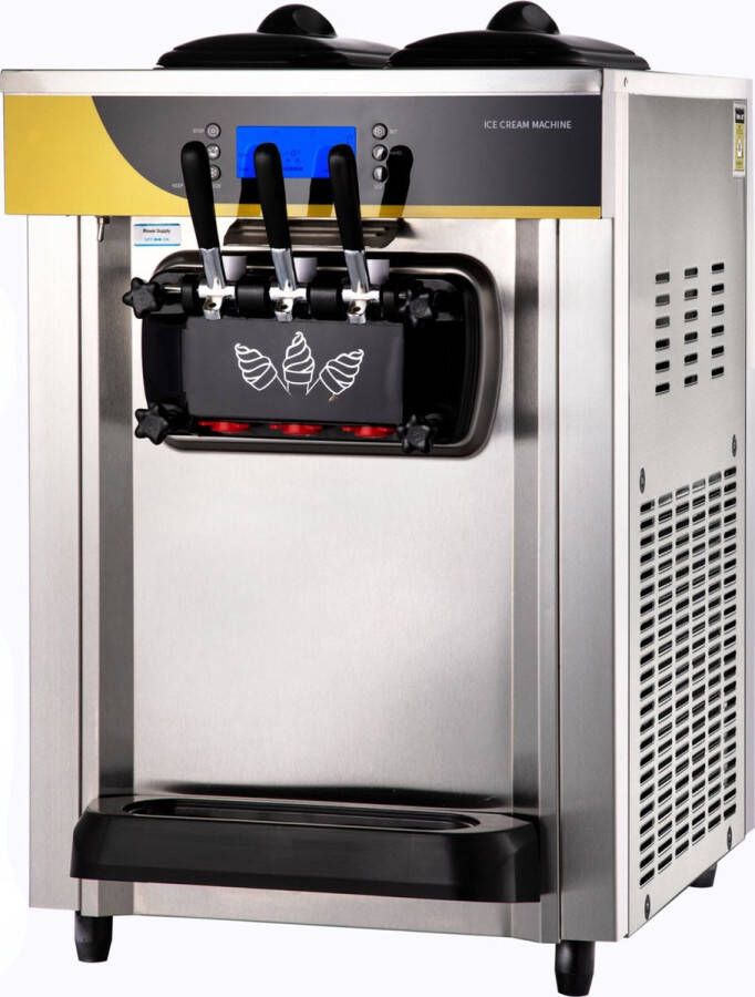 Professionele Softijs Maker Softijs Machine met 3 Smaken 22L H 3500W Krachtig