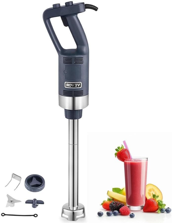 Professionele Staafmixer Handmixer Keuken Snel Ingrediënten Mixen Traploos Variabele Snelheid 406 mm Donkerblauw