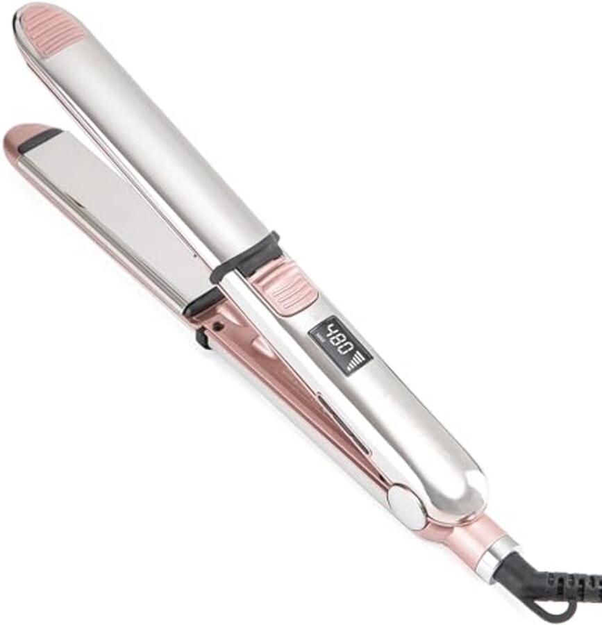 Professionele stijltang en krultang titanium dubbelzijdig 2-in-1 stijlen snel opwarmen voor alle kapsels