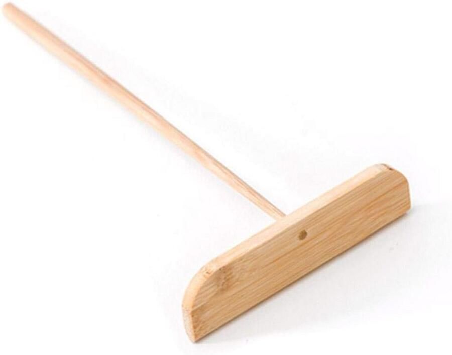 Professionele T-vormige Crêpehark van Bamboe voor Perfecte Pannenkoeken