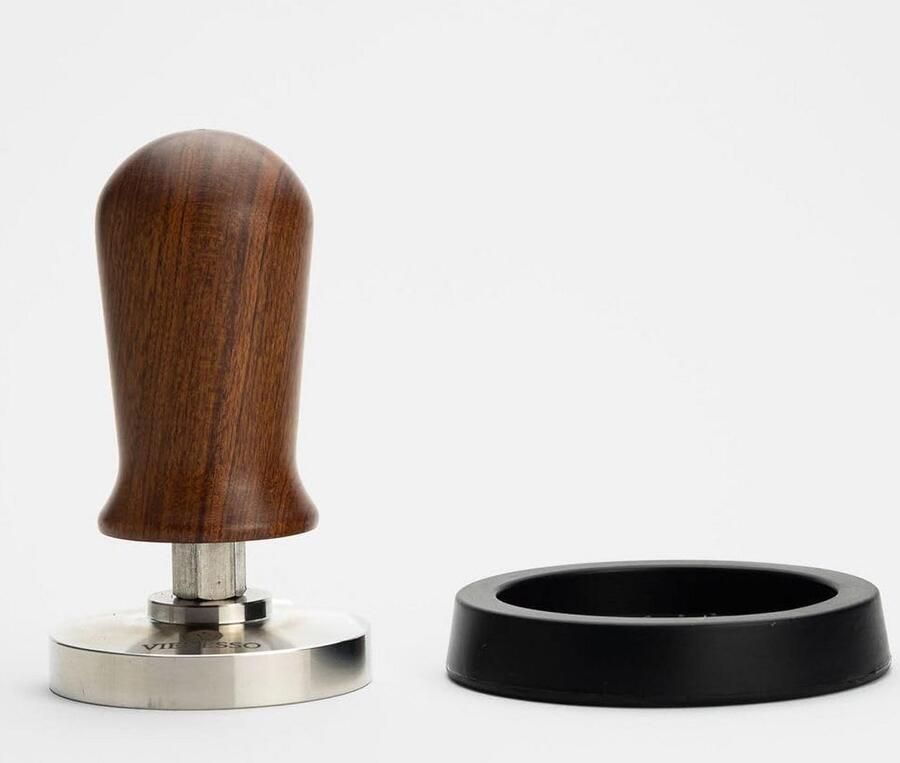 Professionele tamper set voor perfecte espresso – Drukregulerend met veer en roestvrijstalen voet