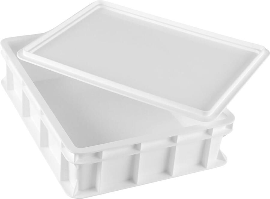 Professionele Tasting Container voor Pizza- en Brooddeeg met Deksel 40 x 30 x 10 cm Makkelijk Schoon te Maken Grote Capaciteit Ideaal voor Thuis en Commercieel Bakken
