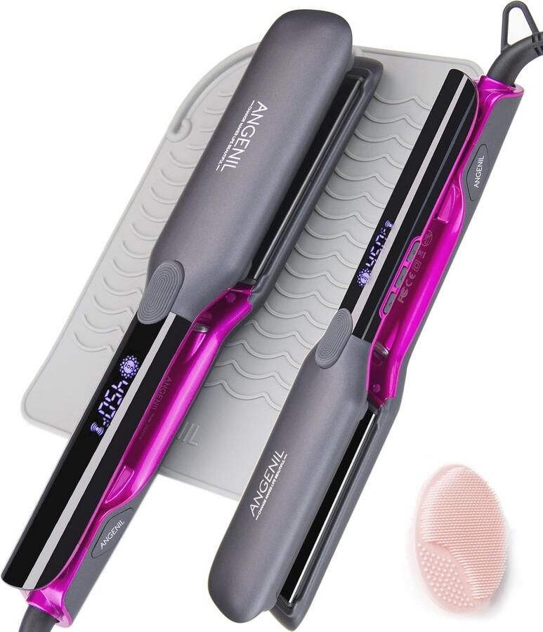 Professionele Titanium Stijltang Duo Voltage 2-in-1 Instelbare Temperatuur 160°C 240°C Snel Opwarmen in 15 Seconden