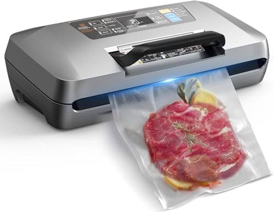 Professionele vacuümapparaat voor levensmiddelen 12-in-1 met dubbele verzegeling en 95 kPa zuigkracht