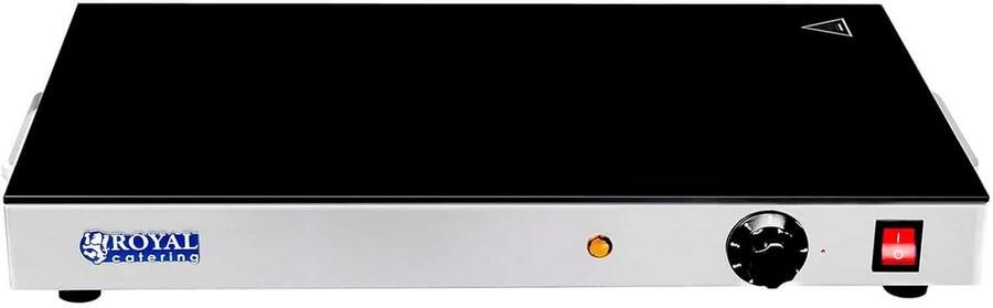 Professionele Warmhoudplaat met Glasoppervlak 260W Temperatuur Instelbaar van 30-85°C