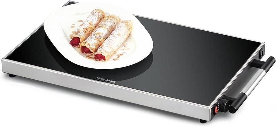 Professionele Warmhoudplaat RVS met Traploze Temperatuurregeling (40-105°C)