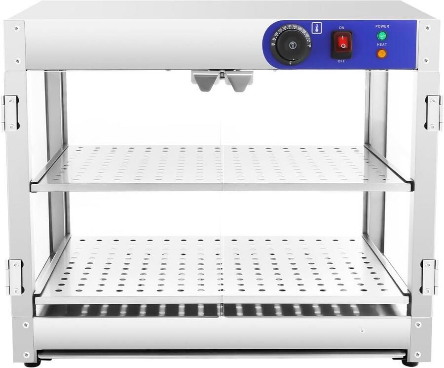 Professionele Warmhoudvitrine met 2 etages voor Horeca en Buffet