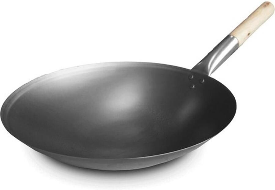 Professionele Wokpan Grote Koekenpan Aziatisch Koken Ronde Bodem Ø325 cm