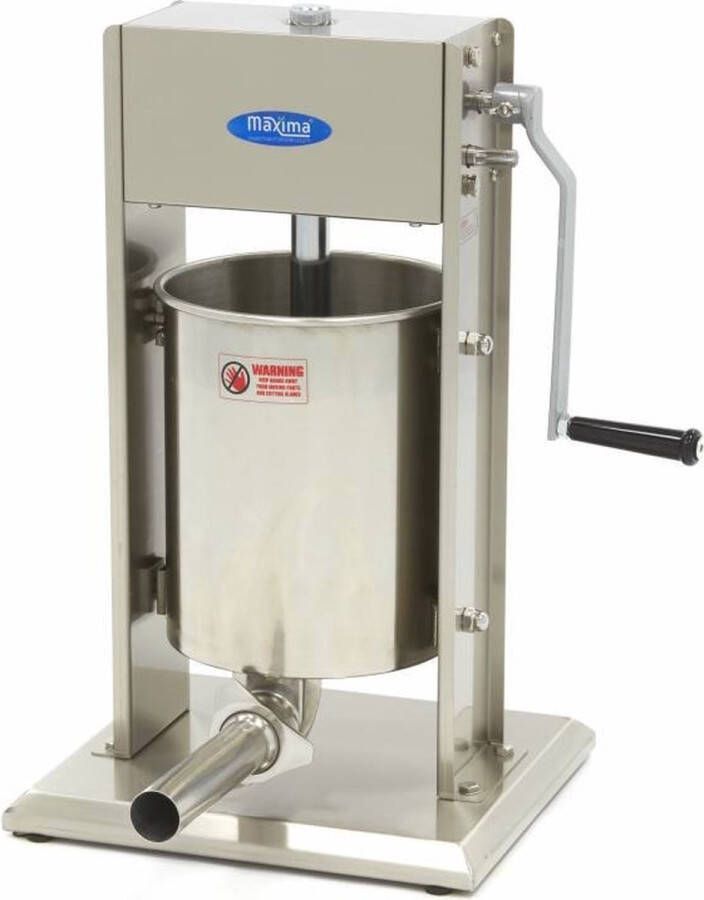 Professionele Worstenvuller 10L Verticaal Model met 4 Vulbuizen