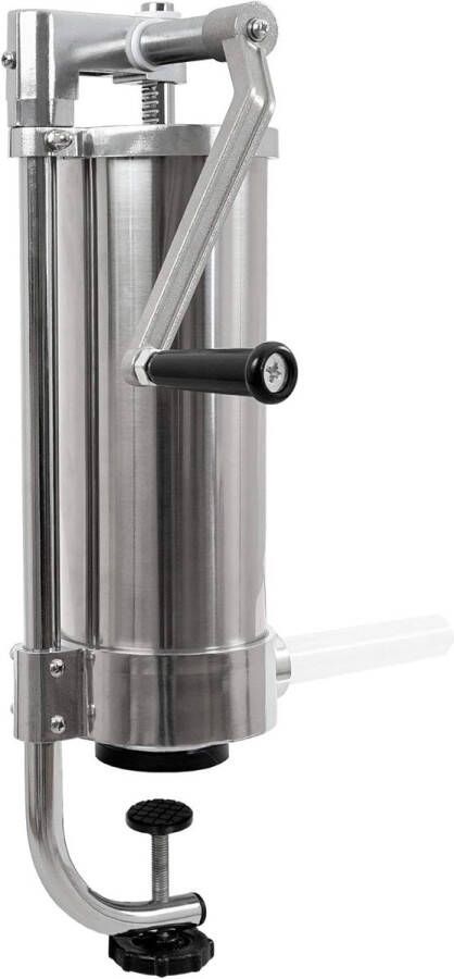 Professionele worstvullen met roestvrijstalen worstvulmachine en vulbuizen