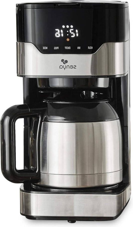 Programmeerbaar elektrisch koffiezetapparaat 12 l roestvrijstalen thermoskan touch-knoppen 800 W