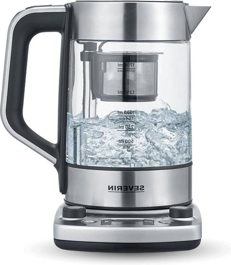 Programmeerbare glazen water- en theeketel 17L 3000W met automatische filterlift timer en LED-display WK 3422
