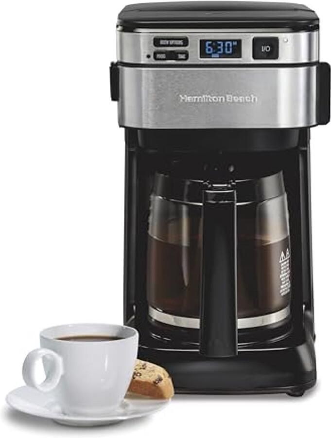 Programmeerbare Koffiezetter 12 Koppen Voorzijde Toegang Makkelijk Vulbaar Pauze & Serveer 3 Zetopties