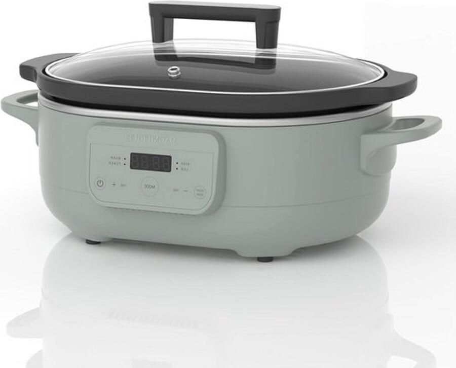 Programmeerbare slowcooker Crockpot stoofpan Maaltijden voor het gezin bereiden Automatisch warmhouden 4.5 Liter Groen