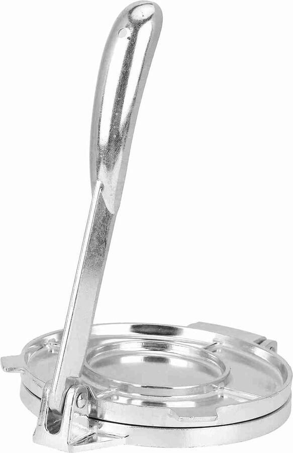 Pssopp Aluminium Legering Diy Tortilla Press Maker voor Snelle Maaltijd en Familiepicknicks Opvouwbaar Keukengerei voor Zelfgemaakte Tortilla's Zilver