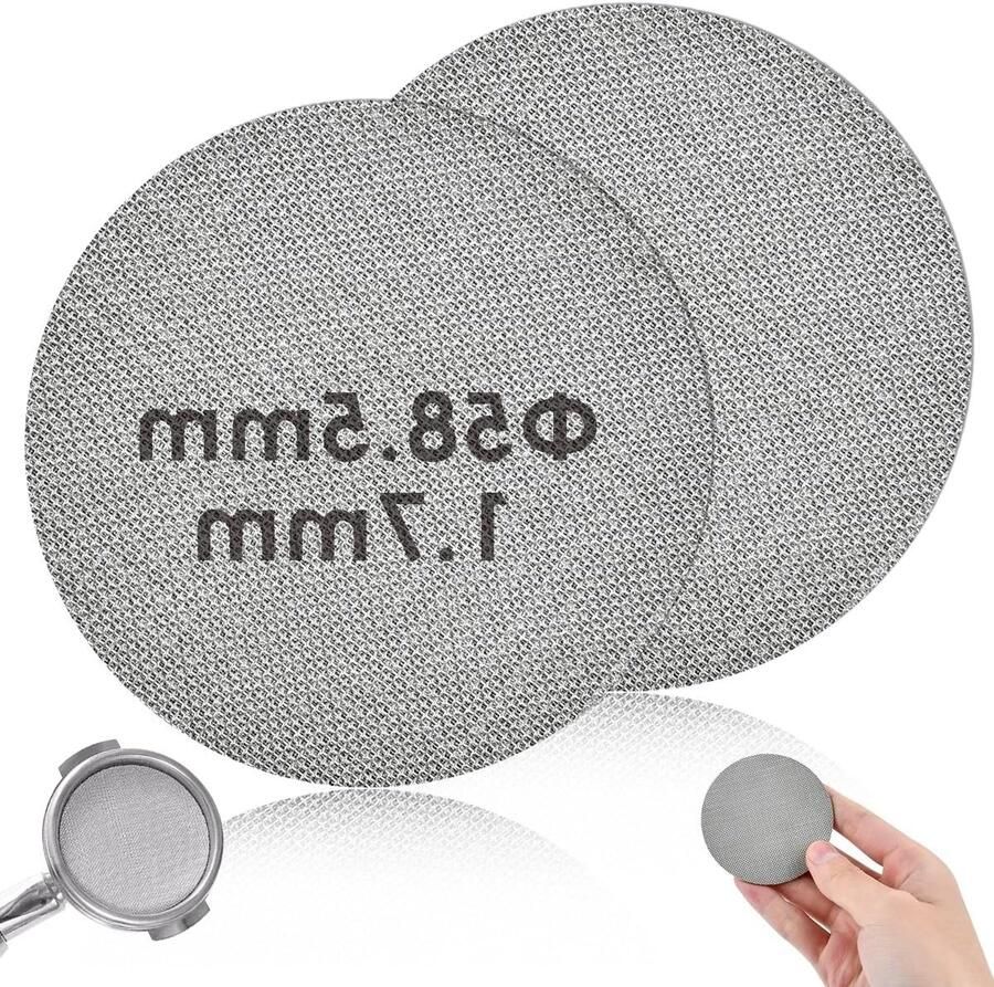 Puck Screen van 58mm in 316 RVS voor Espresso Ideaal voor Koffiezetapparaten en Barista Gebruik