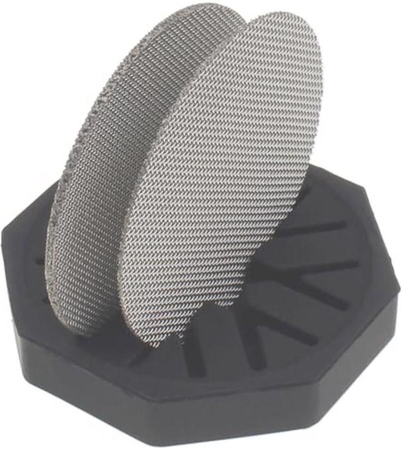 Puckscherm 53 5 mm voor Espresso Roestvrij Staal met Siliconen Houder Compatibel met 54 mm Portafilters (2 Stuks)