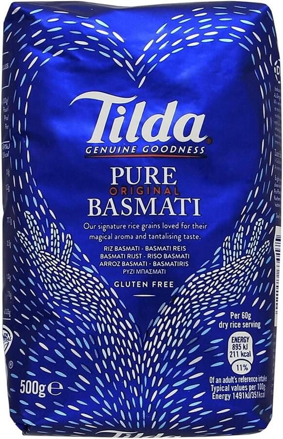 Pure Basmati Rijst 500g Lange Korrel Rijst van Topkwaliteit