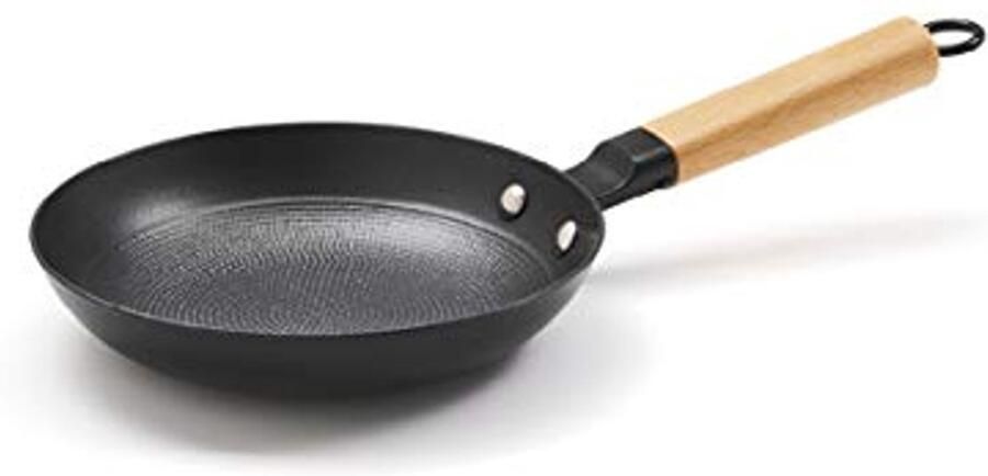 Qulinart by Brandt ultralichte gietijzeren pan met honingraatlaag 20 cm pan alle warmtebronnen inclusief inductie PFOA-vrij verwarmt gelijkmatig en snel