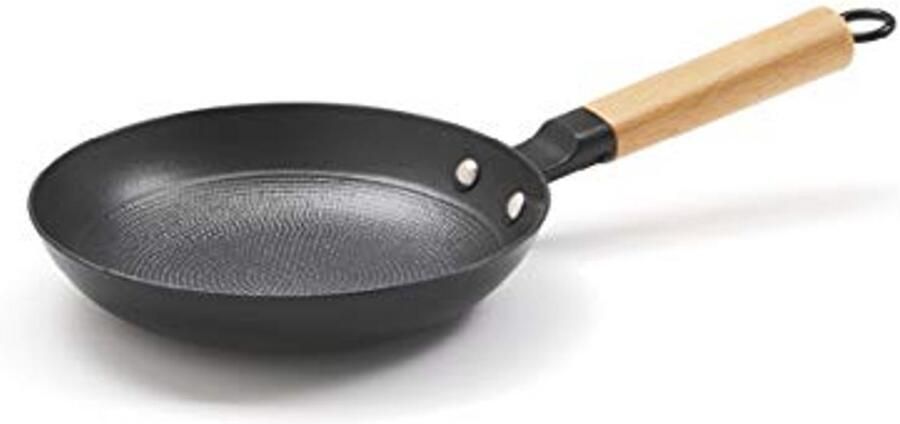 Qulinart by Brandt ultralichte gietijzeren pan met honingraatlaag 20 cm pan alle warmtebronnen inclusief inductie PFOA-vrij verwarmt gelijkmatig en snel